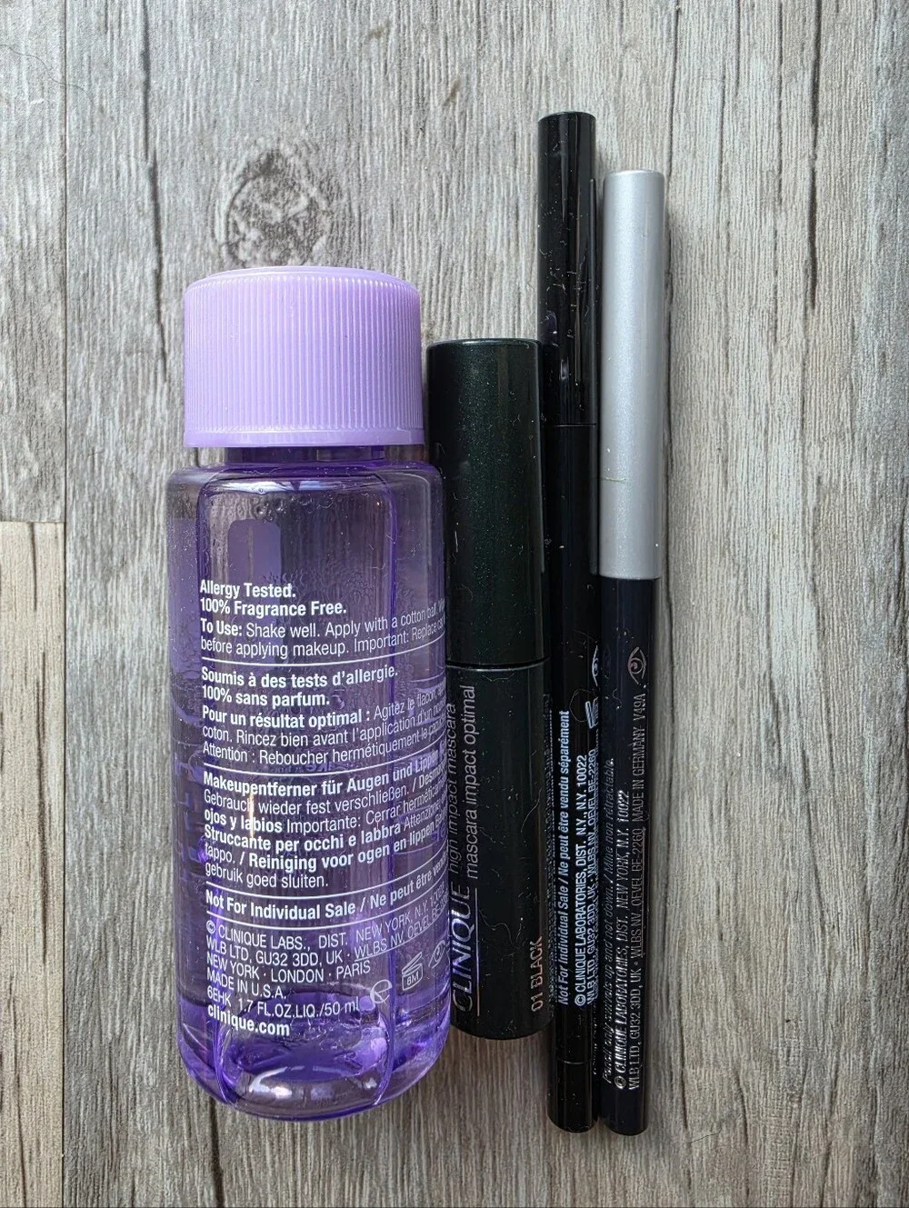 Clinique Mascara & Eyeliner + 01 Intense Black Gel Eyeliner + Makeup Remover
